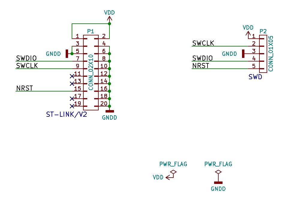 ST-LINKコネクタ変換キットの回路図